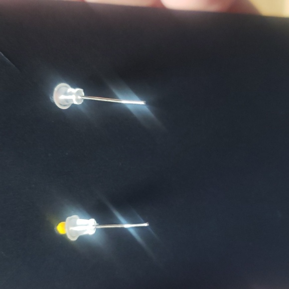 Blue and pink dangle earrings - Picture 2 of 2